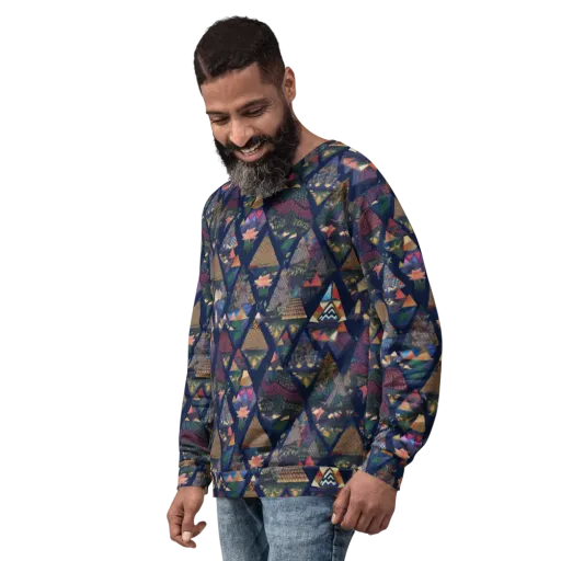 Triangle Garden on a Sweatshirt