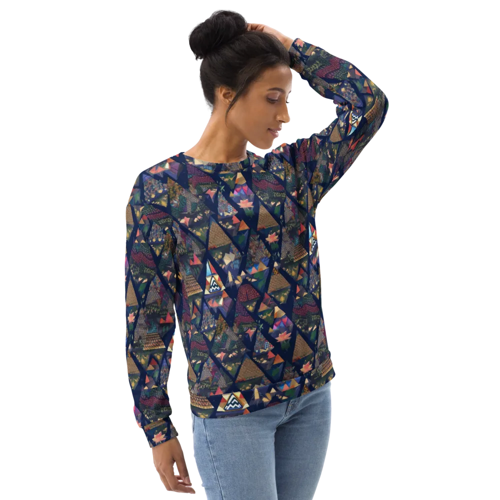 Triangle Garden on Sweatshirt — Right Front