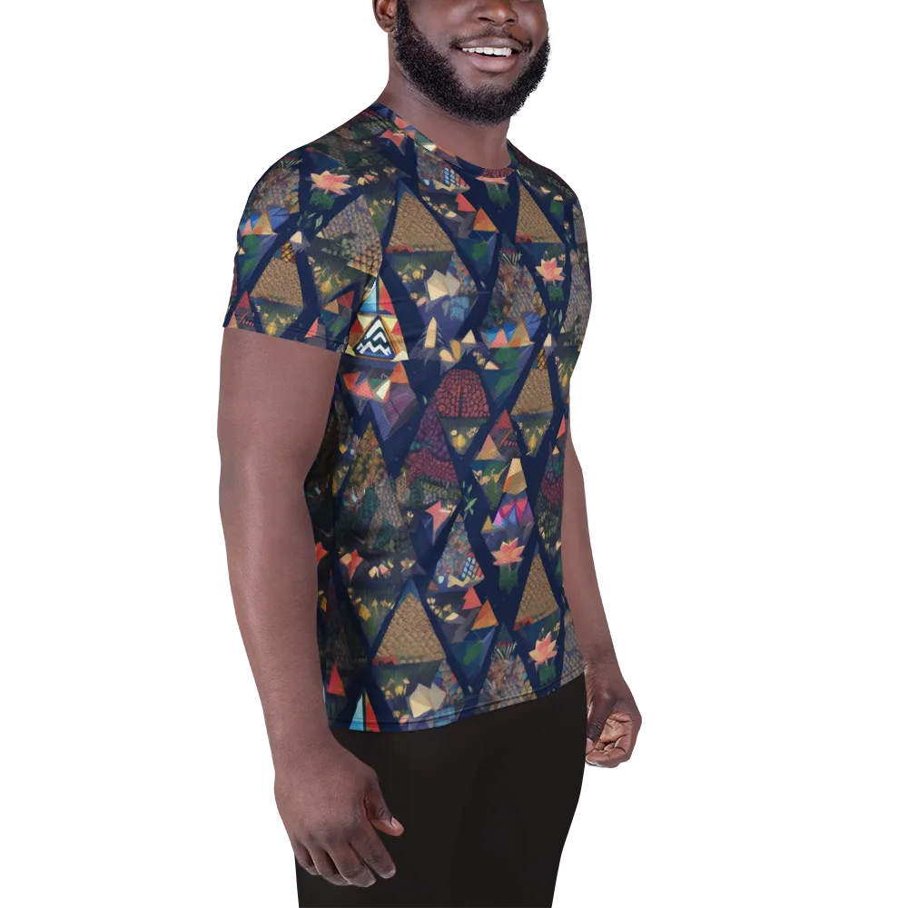Triangle Garden on Men's Athletic T-Shirt — Right