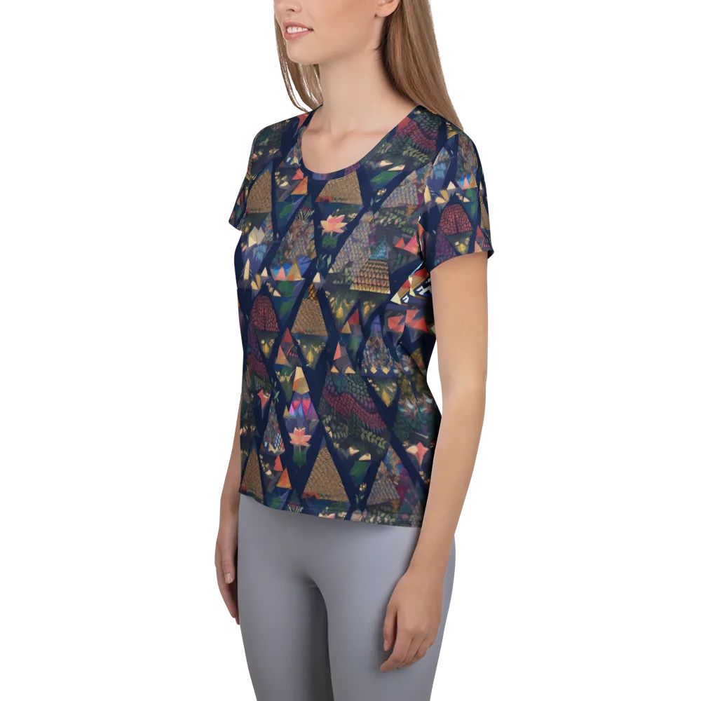 Triangle Garden on Women's Athletic T-Shirt — Left