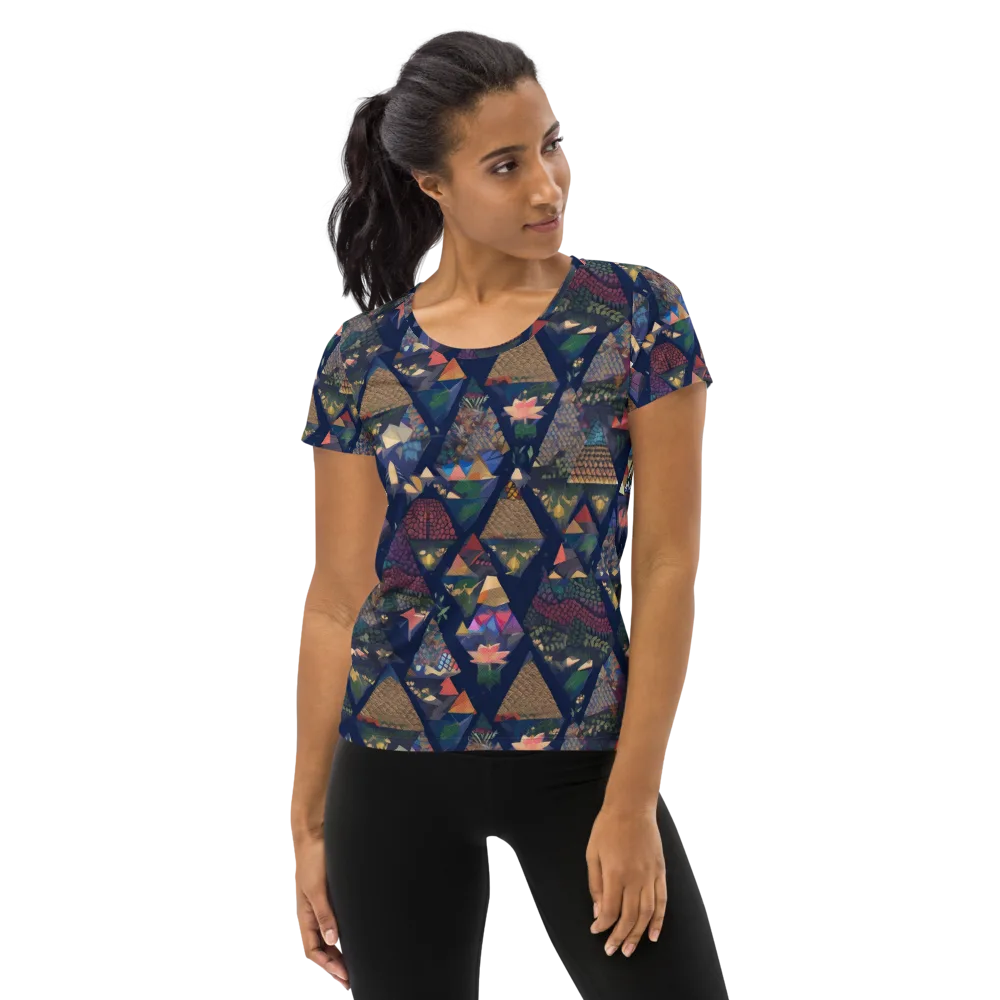 Triangle Garden on Women's Athletic T-Shirt — Front