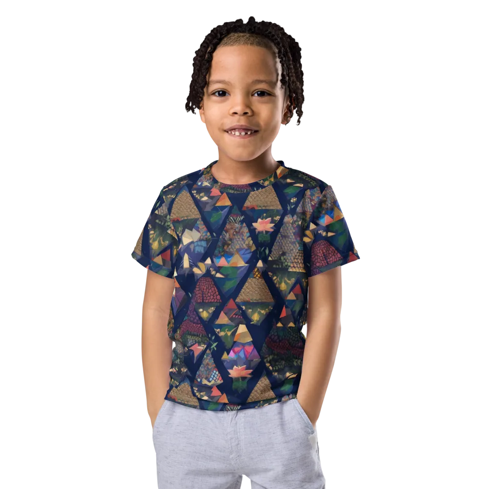 Triangle Garden on Kids Crew Neck T-Shirt — Front