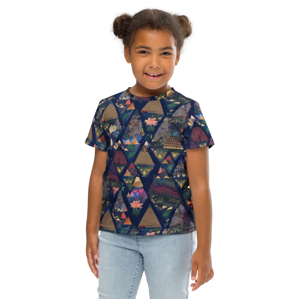 Triangle Garden on Kids Crew Neck T-Shirt — Front