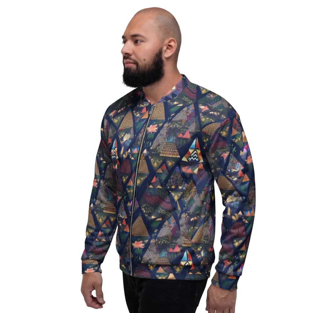 Triangle Garden on Bomber Jacket — Left