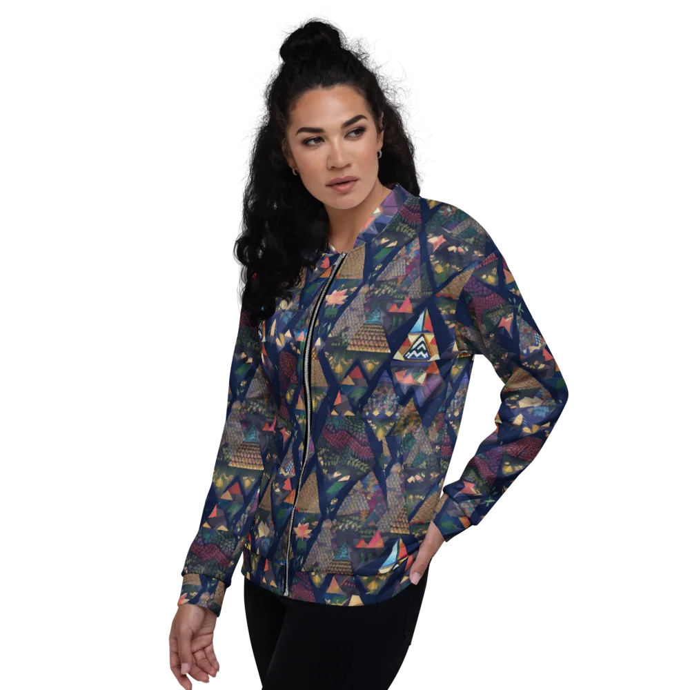 Triangle Garden on Bomber Jacket — Left