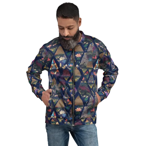 Triangle Garden on a Bomber Jacket