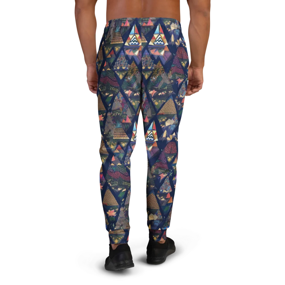 Triangle Garden on Men's Joggers — Back