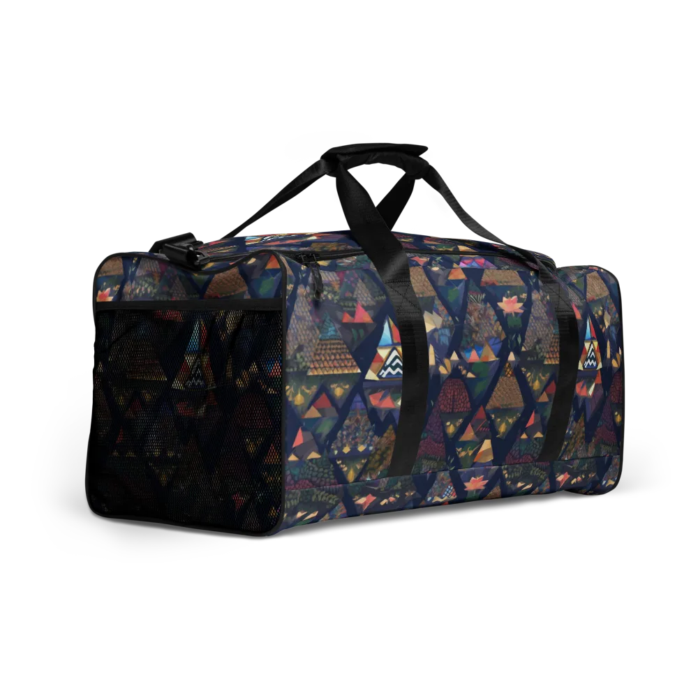 Triangle Garden on Duffle Bag — Right Front