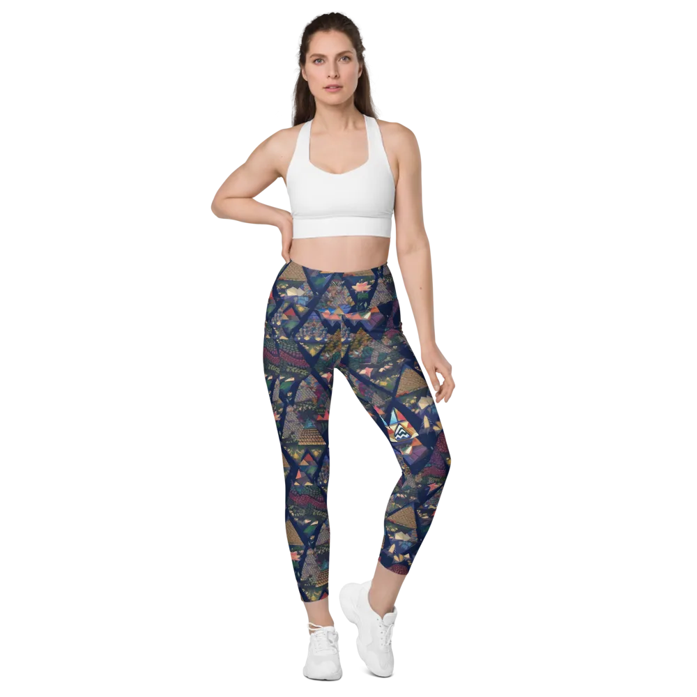 Triangle Garden on Leggings with Pockets — Front