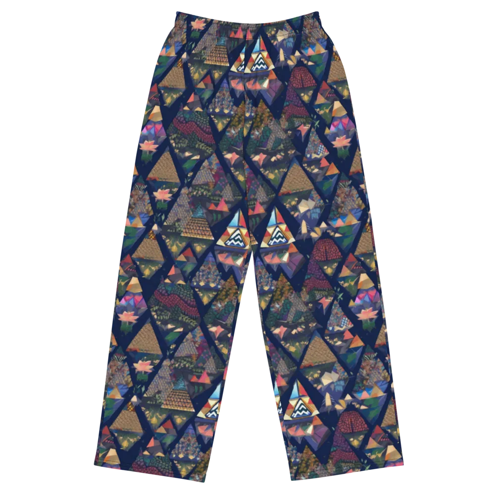 Triangle Garden on Wide-Leg Pants — Front
