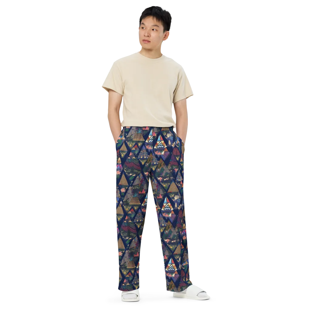Triangle Garden on Wide-Leg Pants — Front