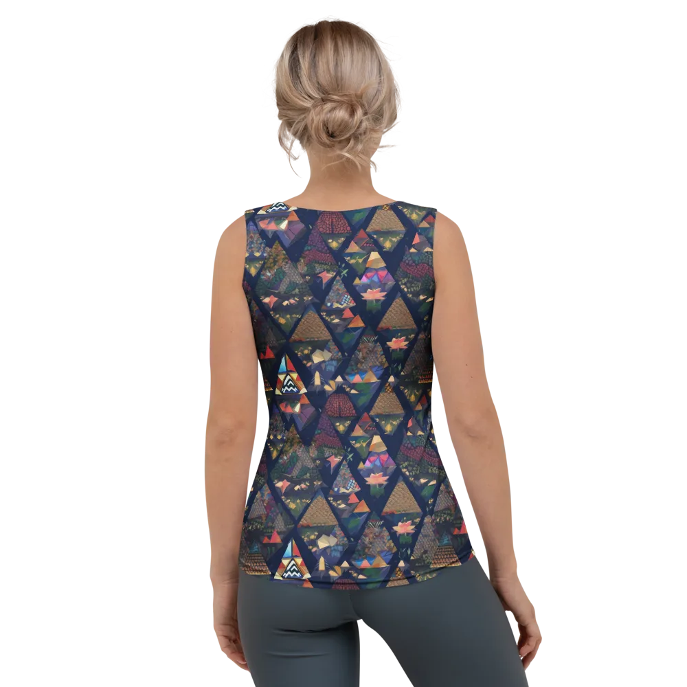 Triangle Garden on Women's Tank Top — Back
