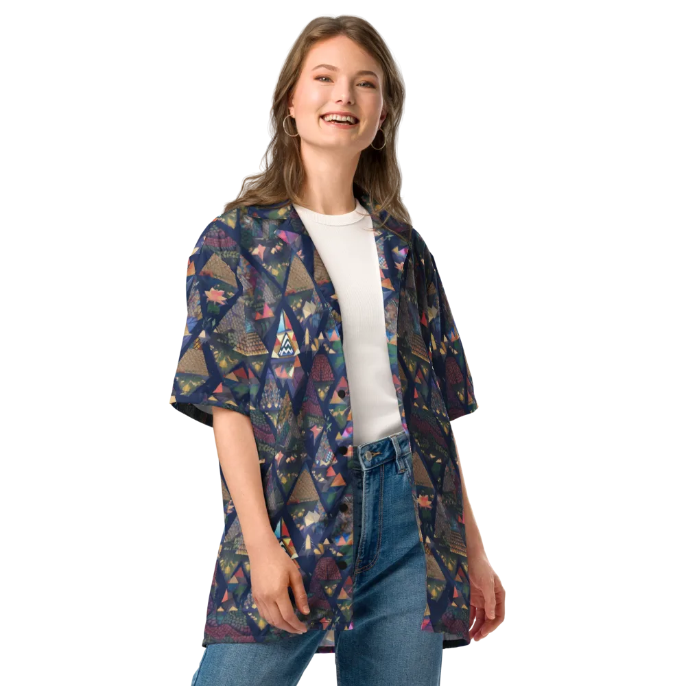 Triangle Garden on Button Shirt — Front