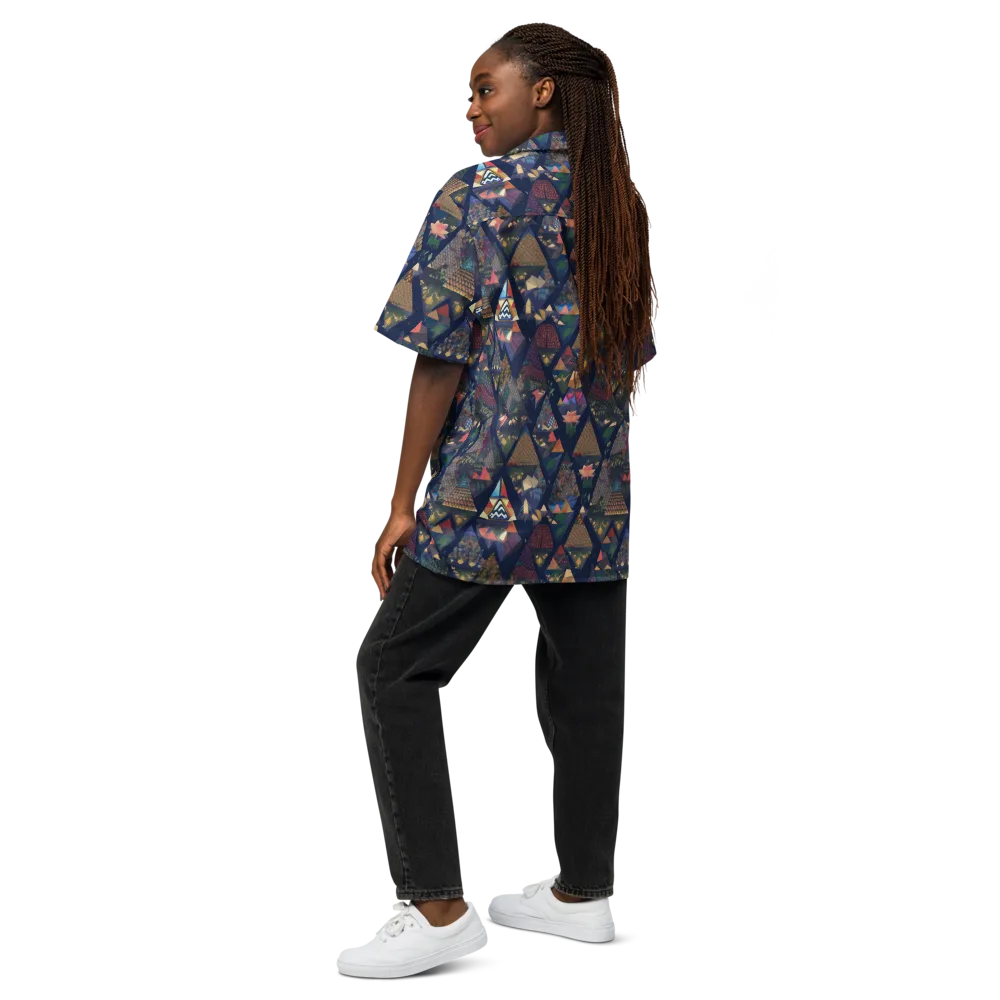 Triangle Garden on Button Shirt — Back
