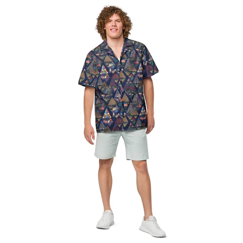 Triangle Garden on Button Shirt — Front