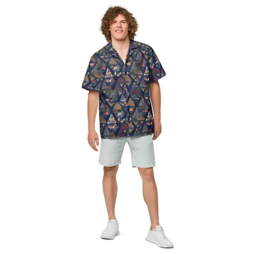 Triangle Garden on a Button Shirt