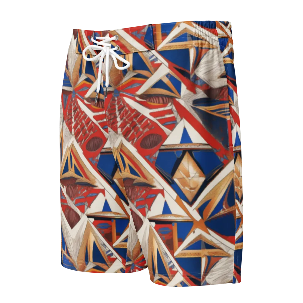 Regatta Geometry on Men's Board Shorts — Front