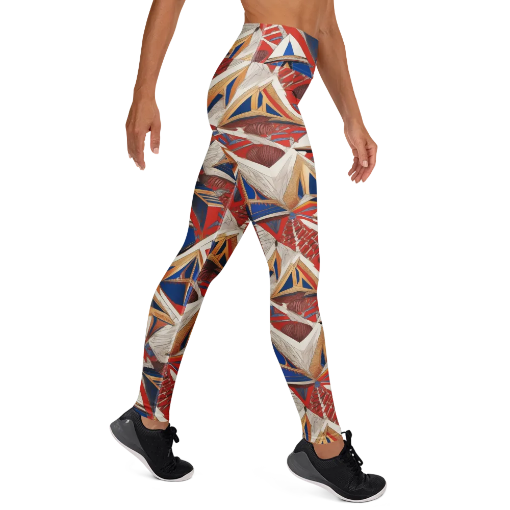 Regatta Geometry on Yoga Leggings — Right