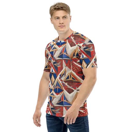 Regatta Geometry on a Men's Crew Neck T-Shirt