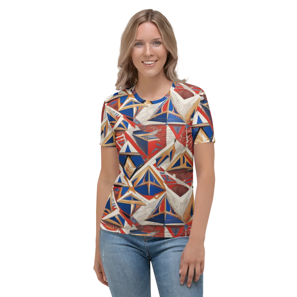 Regatta Geometry on Women's Crew Neck T-Shirt — Front