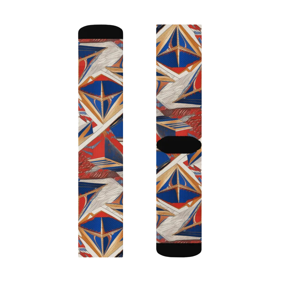 Regatta Geometry on Socks — Right Sock