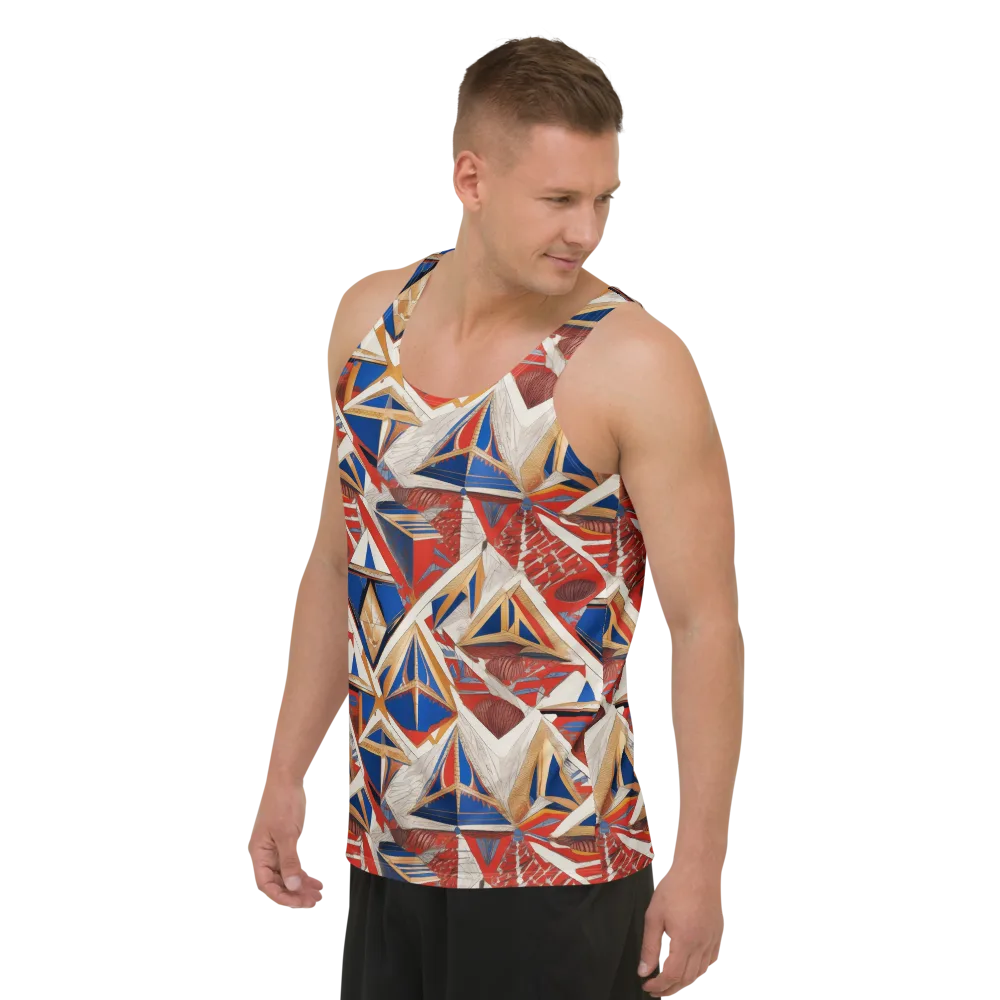 Regatta Geometry on Men's Tank Top — Left Front