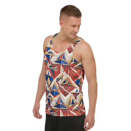 Regatta Geometry on a Men's Tank Top
