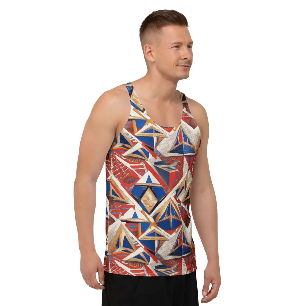 Regatta Geometry on Men's Tank Top — Right Front