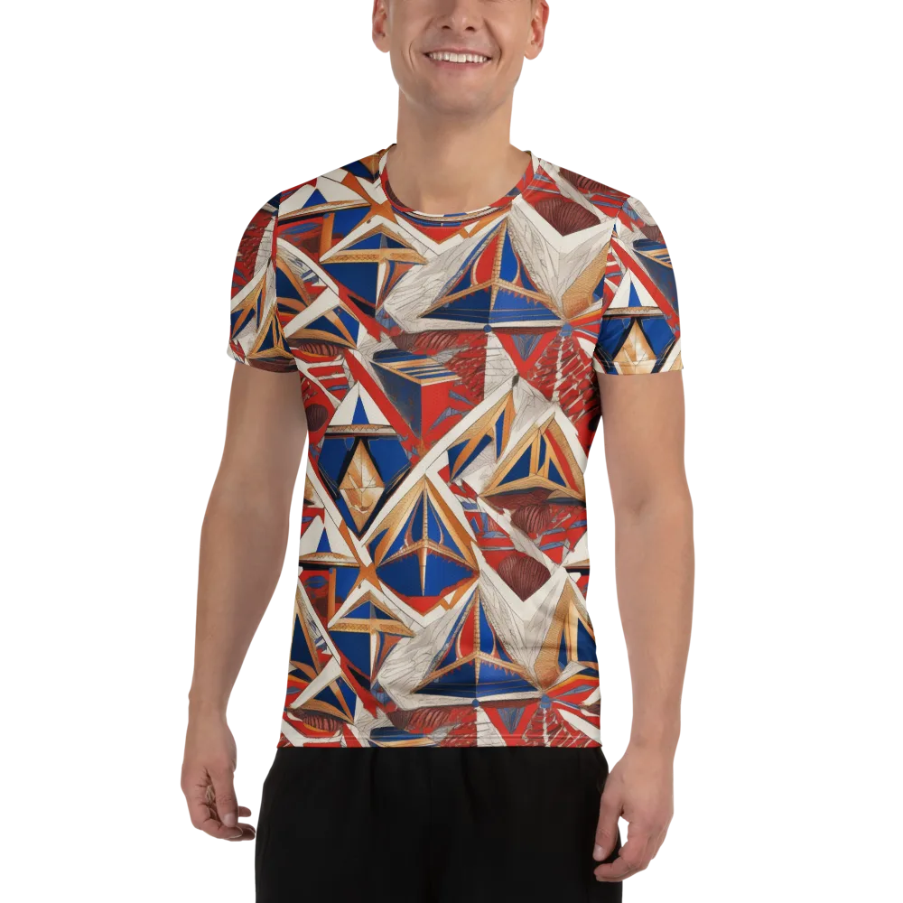 Regatta Geometry on Men's Athletic T-Shirt — Front