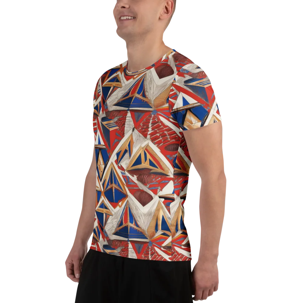 Regatta Geometry on Men's Athletic T-Shirt — Left