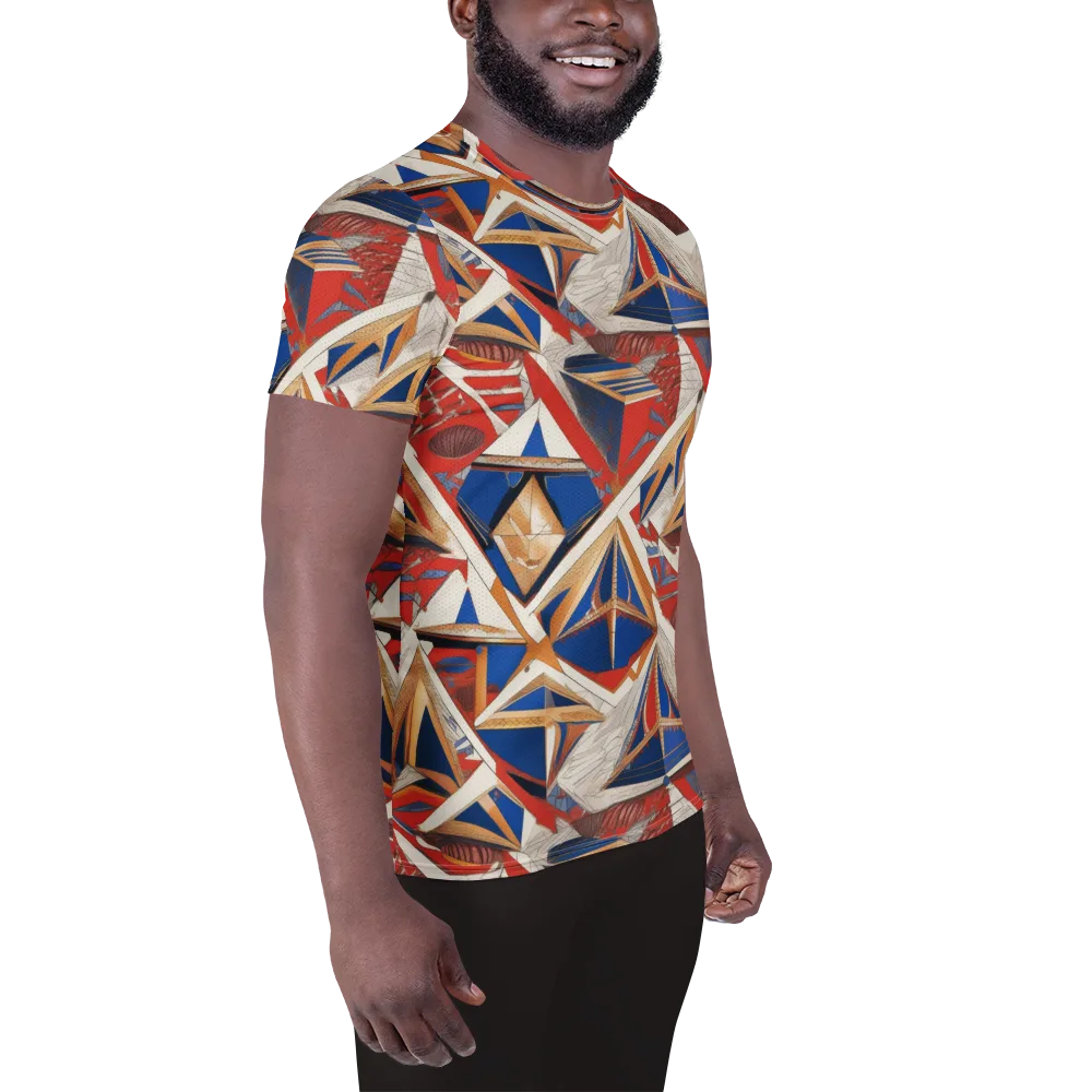 Regatta Geometry on Men's Athletic T-Shirt — Right