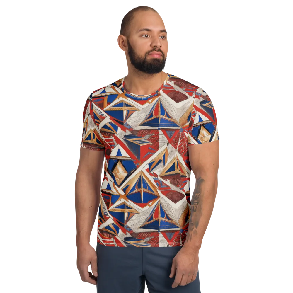 Regatta Geometry on Men's Athletic T-Shirt — Front