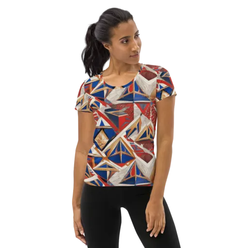 Regatta Geometry on a Women's Athletic T-Shirt