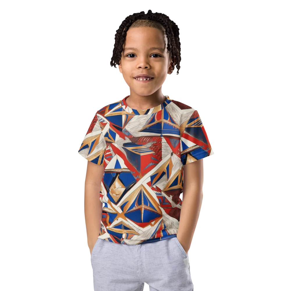 Regatta Geometry on Kids Crew Neck T-Shirt — Front
