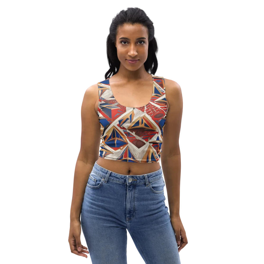 Regatta Geometry on Crop Top — Front