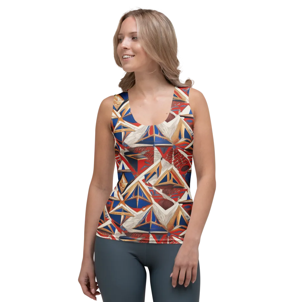 Regatta Geometry on Women's Tank Top — Front
