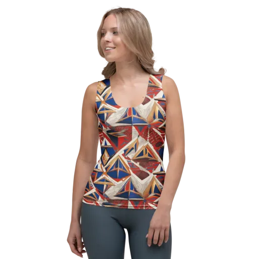 Regatta Geometry on a Women's Tank Top