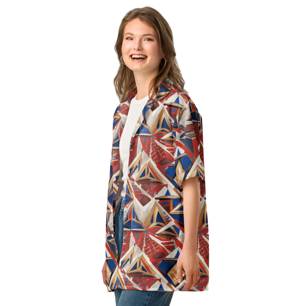 Regatta Geometry on Button Shirt — Left Front