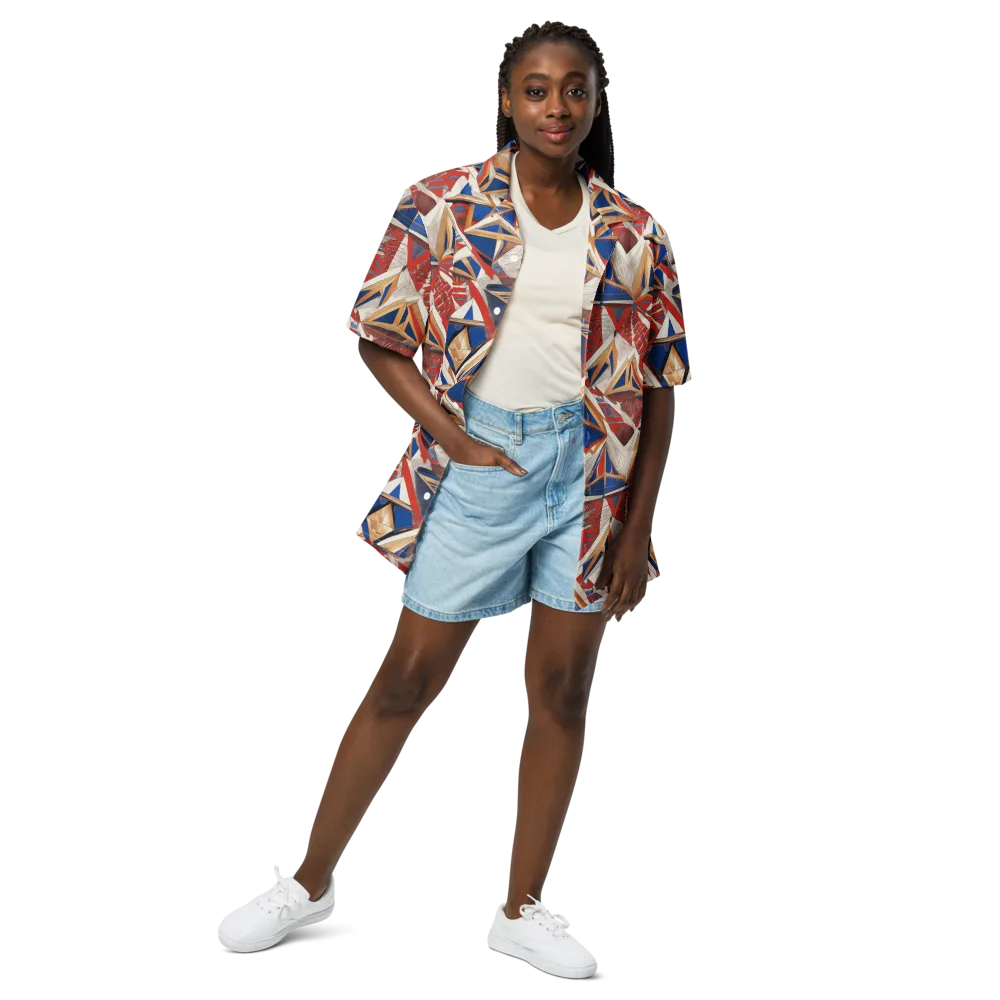 Regatta Geometry on Button Shirt — Front