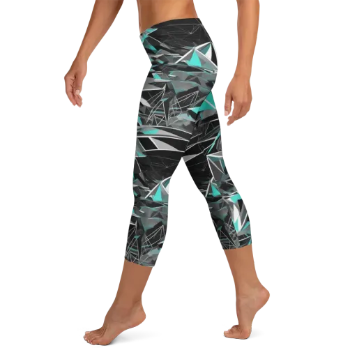 Carbon Crystal on a Capri Leggings