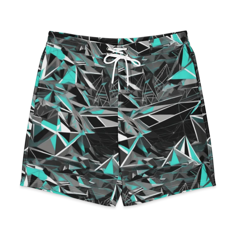 Carbon Crystal on Men's Board Shorts — Front