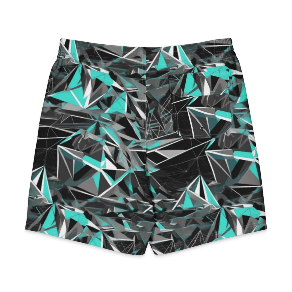 Carbon Crystal on Men's Board Shorts — Back