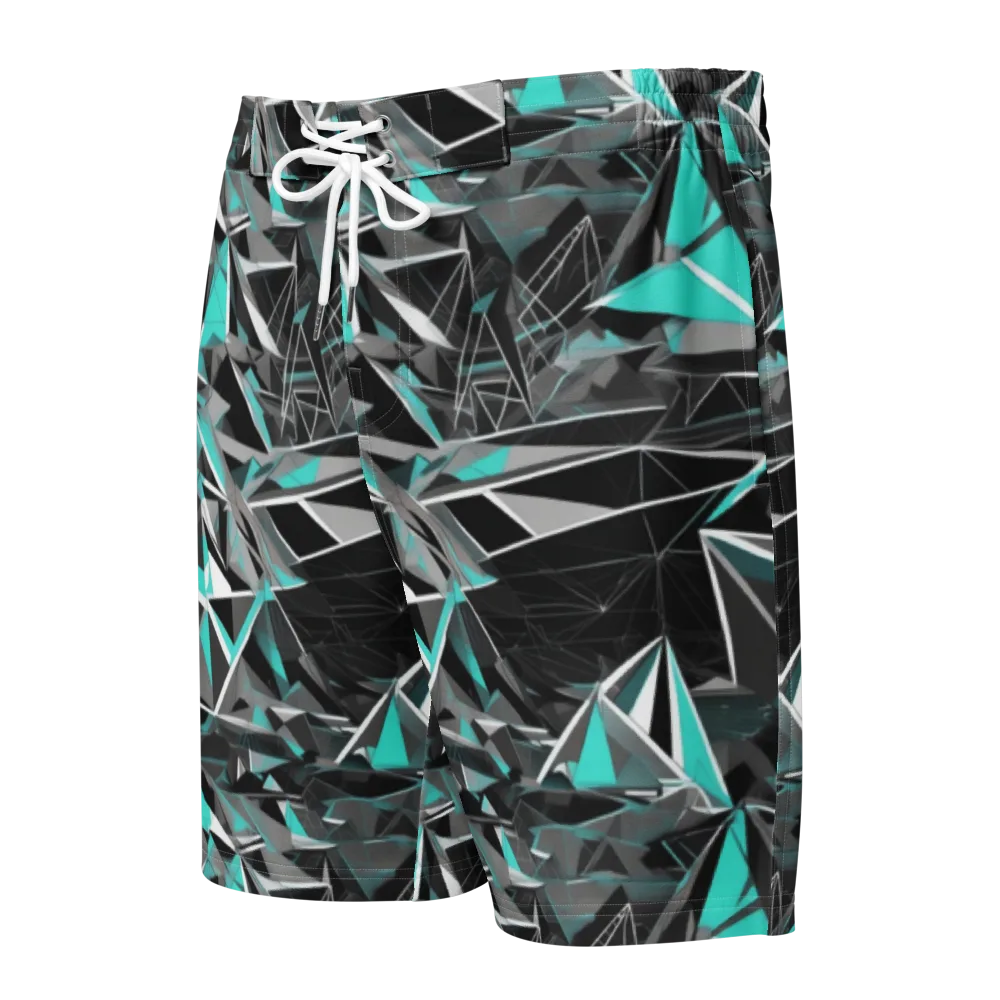 Carbon Crystal on Men's Board Shorts — Front