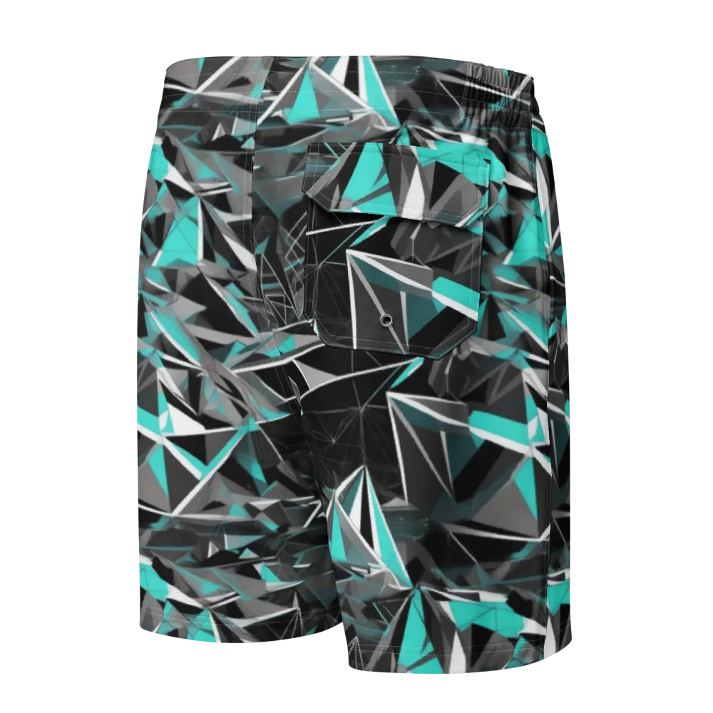 Carbon Crystal on Men's Board Shorts — Back