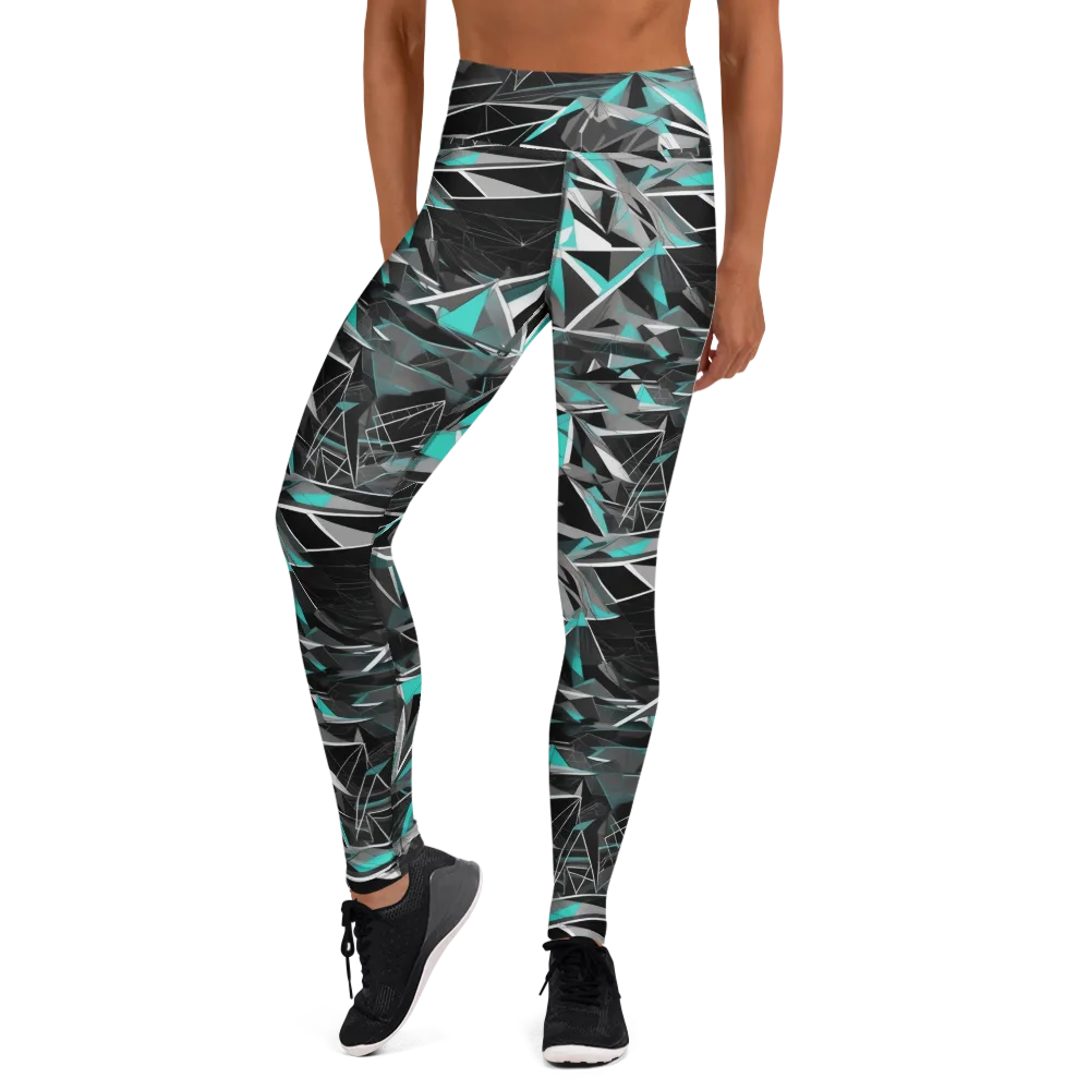 Carbon Crystal on Yoga Leggings — Front