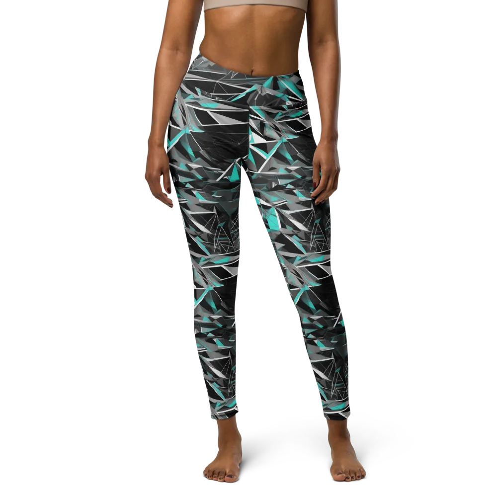 Carbon Crystal on Yoga Leggings — Front