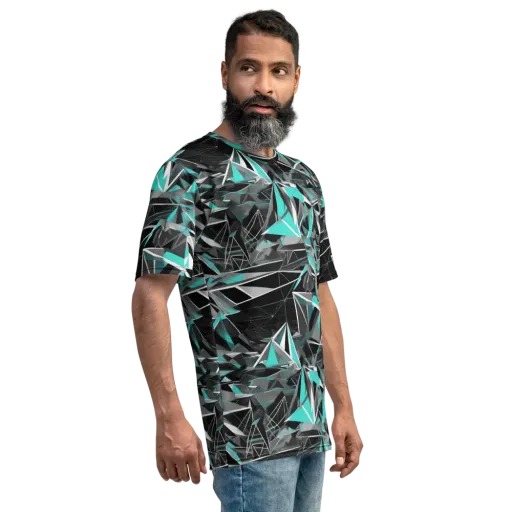 Carbon Crystal on a Men's Crew Neck T-Shirt
