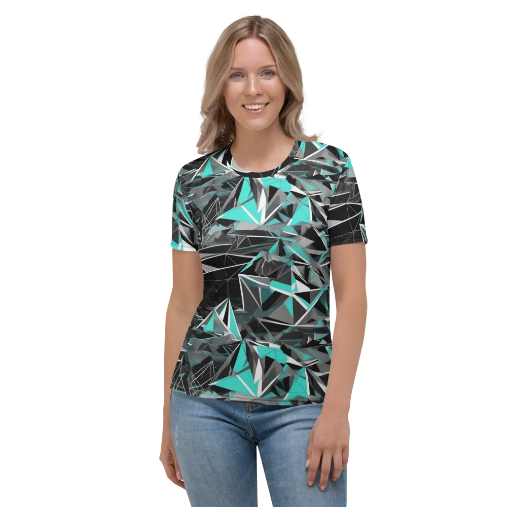 Carbon Crystal on Women's Crew Neck T-Shirt — Front