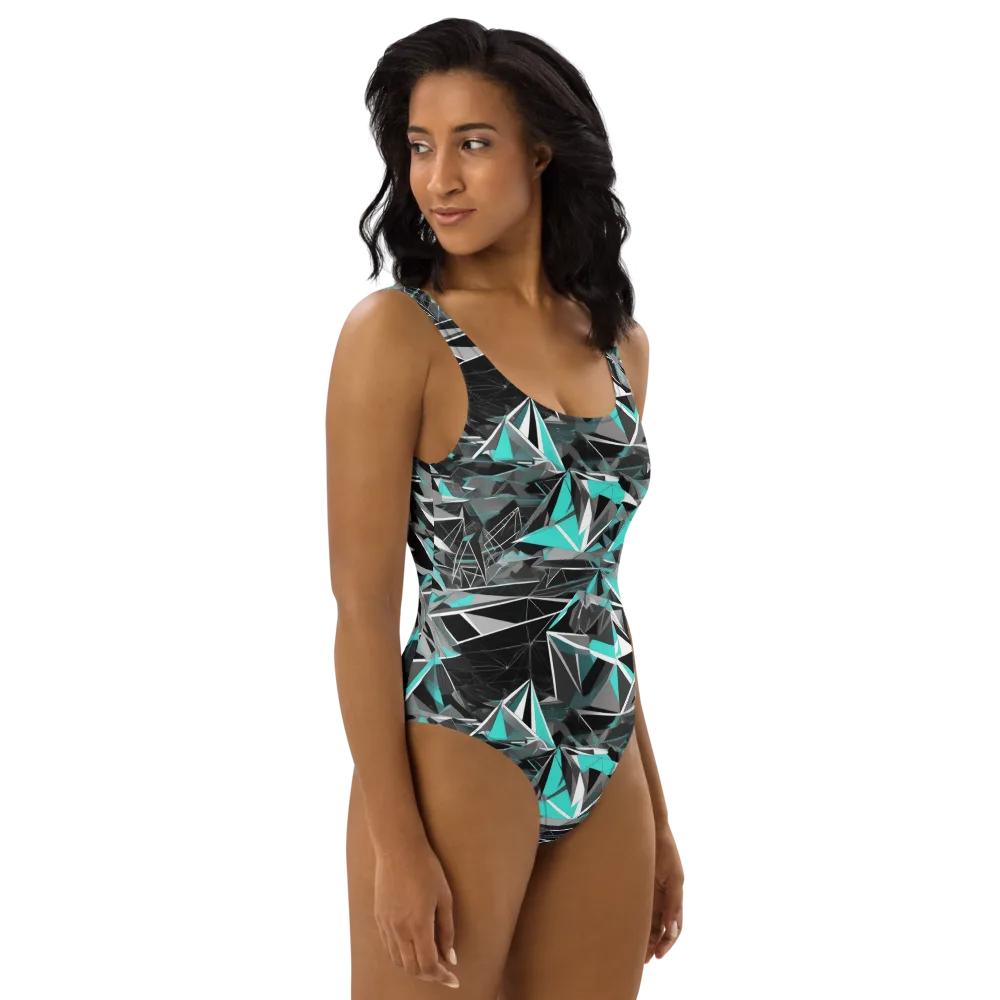 Carbon Crystal on One-Piece Swimsuit — Right