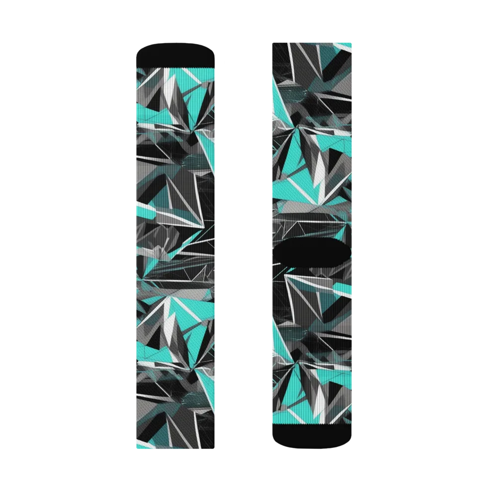 Carbon Crystal on Socks — Left Sock